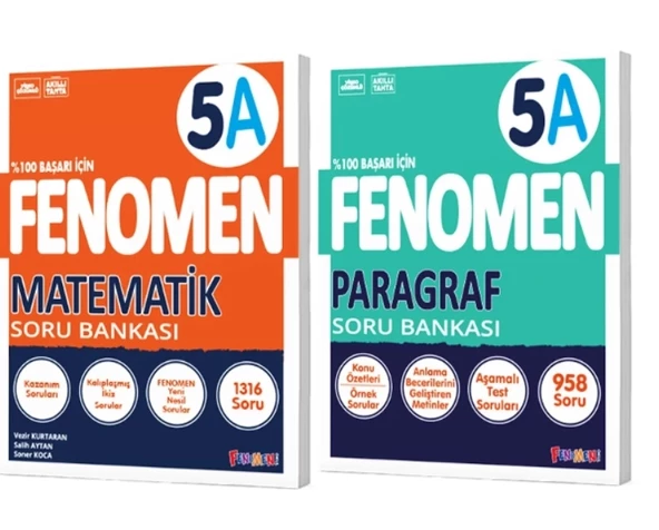 FENOMEN YAYINLARI 5 Matematik A + PARAGRAF A Soru Bankası