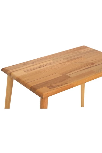 Dikdörtgen Masif Doğal Tekli, 2'li, 3'lü Zigon Sehpa Set, Modern Masif Yan Sehpa - 4