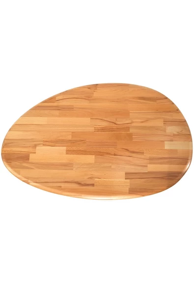 Asimetrik Masif Doğal Ahşap Orta Sehpa ve 2'li/3'lü Zigon Sehpa Set, Modern Masif Yan ve Orta Sehpa - 5