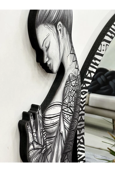 Kanatlı Dekoratif Duvar Aynası, Modern Ev Aynası, Dekor Ayna - 3