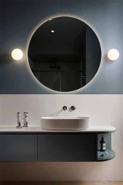 Led Işıklı Yuvarlak Model Dekoratif Duvar Aynası, Modern Eşsiz Ayna, Ayna Duvar Dekorasyon Ürünü - 6