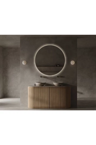 Led Işıklı Yuvarlak Model Dekoratif Duvar Aynası, Modern Eşsiz Ayna, Ayna Duvar Dekorasyon Ürünü - 3