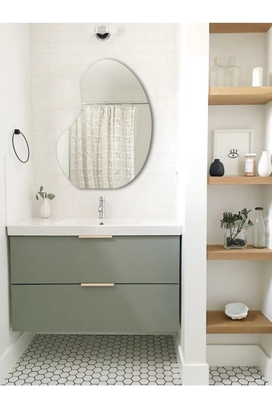 Armut Model Dekoratif Duvar Aynası, Modern Eşsiz Ayna, Tam Boy Ayna, Modern Ev Aynası M2 - 4