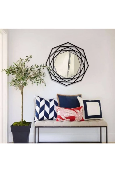 Dekoratif Metal Duvar Aynası, Modern Eşsiz Ayna, Tam Boy Ayna, Modern Ev Aynası - 3