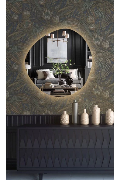 Led Işıklı Asimetrik Model Dekoratif Duvar Aynası, Modern Eşsiz Ayna, Ayna Duvar Dekorasyon Ürünü - 4