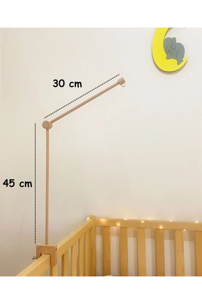 Bebek Dönencesi Ahşap Asma Aparatı, Beşik Askı Aparatı, Dönence Montaj Aparatı - 2