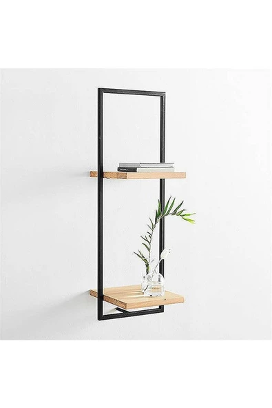 Yüzer Katlı Metal Duvar Raf Seti, Giriş Ekran Dekoratif Rustik Raf, Oturma Odası Organizatör - 4