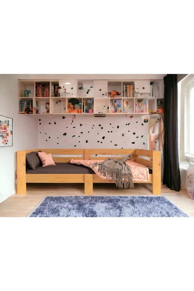 Doğal Ahşap Sedir Karyola Baza Yatak Dekor Mobilya - 4