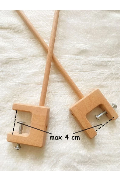 Bebek Dönencesi Ahşap Asma Aparatı, Beşik Askı Aparatı, Dönence Montaj Aparatı - 5