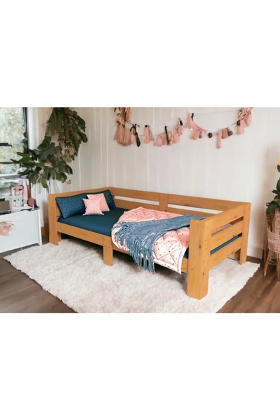 Doğal Ahşap Sedir Karyola Baza Yatak Dekor Mobilya - 3