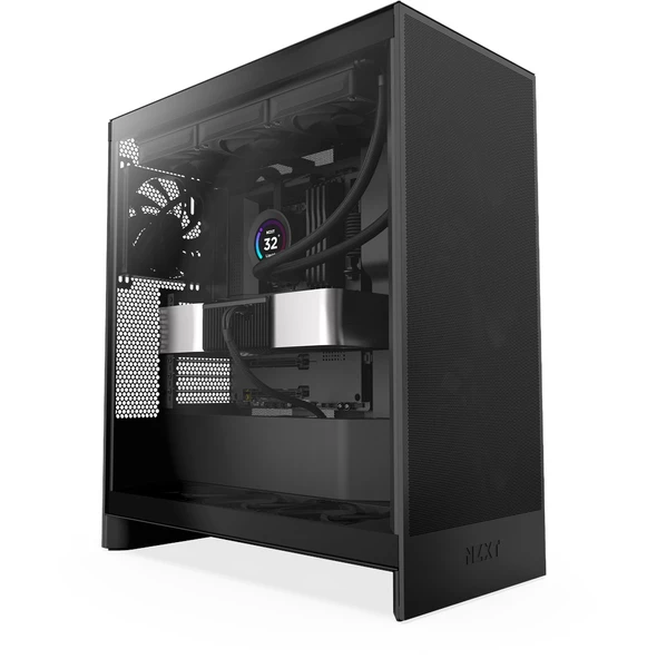 NZXT H7 Flow(2024) CM-H72FB-01 Black Tempered Glass USB 3.2 ATX Mid Tower Kasa