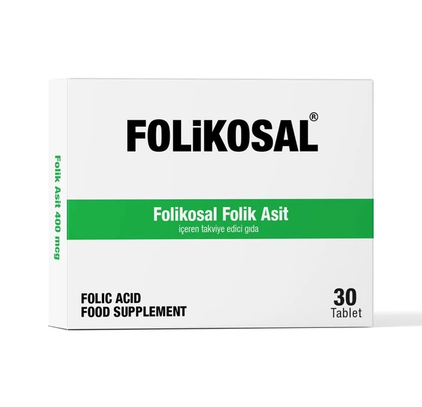 Folikosal Folik asit 400 mcg folik acid 30 tablet