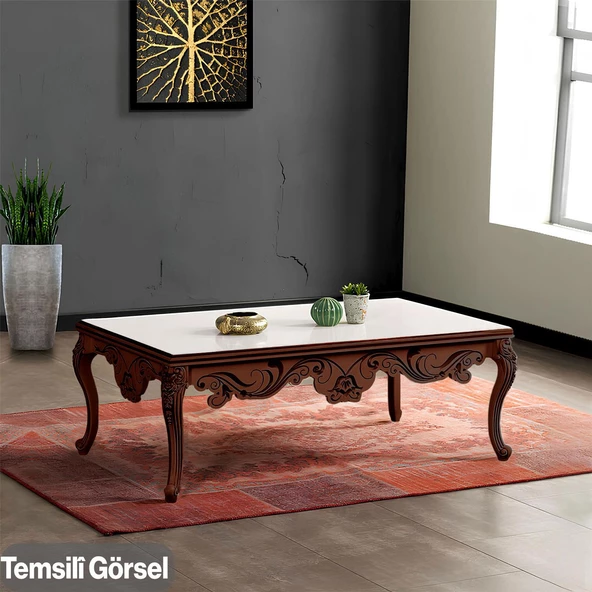 Nehir Plastik Sehpa Ayağı 40 cm Ahşap Desenli Orta Ayak Zigon Sehpa Mobilya Masa Ayakları Kahverengi - Resim 7