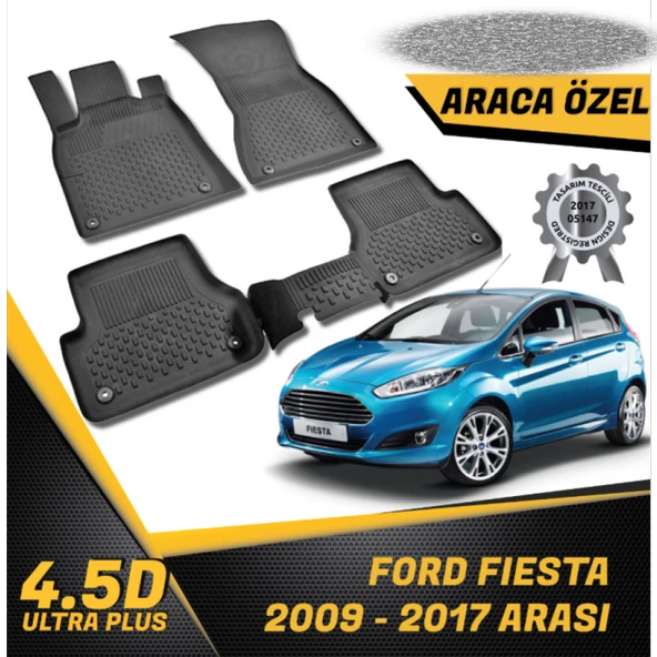 Fiesta 2009-2017 Arası Araca Özel 4.5 D Havuzlu Paspas