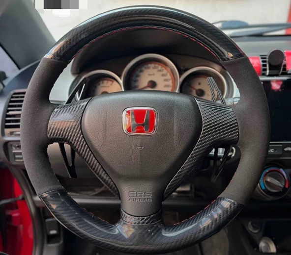 Honda Civic İes Makyajlı FD6 FB7 Fc5 Uyumlu 2006-2012/ 2012-2016 Kırmızı Direksiyon Logosu - 3