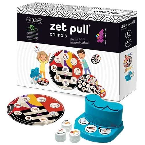 ZET PULL Animals Zeka ve İşitsel Algı Oyunu 3+ Yaş 8 Oyuncu