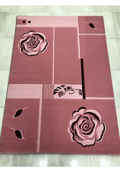 Burak Halı Terra 9090 Pembe 160X230 Gül Desenli 4 M2 Halı - 4
