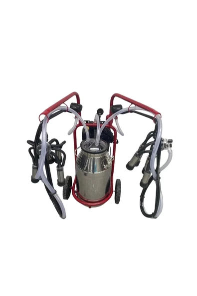 Bartech Yaprak Çiftli İnek Süt Sağım Makinası C40 Alüminyum Güğüm Kuru - Resim 3