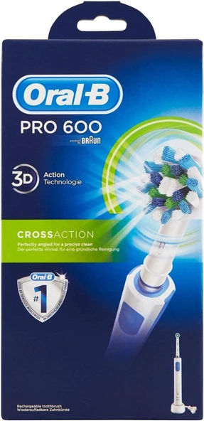 Oral-B Pro 600 Crossaction Şarjlı Elektrikli Diş Fırçası