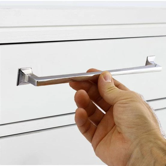 Mobilya Mutfak Dolabı Çekmece Dolap Kapak Kulpu Düz Metal Kulpları Kulbu Kulpu 224 Mm Krom - Resim 5