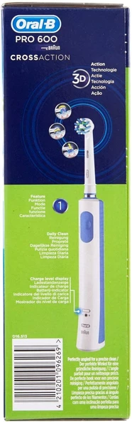 Oral-B Pro 600 Crossaction Şarjlı Elektrikli Diş Fırçası - 3