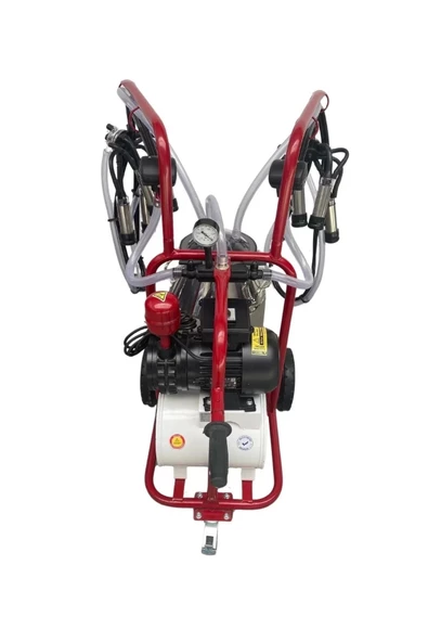 Bartech Yaprak Çiftli İnek Süt Sağım Makinası C40 Alüminyum Güğüm Kuru - Resim 5