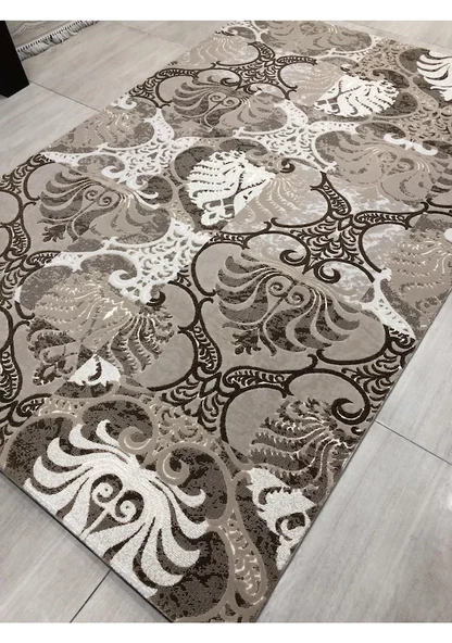 Burak Halı Sembol 12442 R 150X230 Krem Kahve Temiz Hava 4 M2 Halı