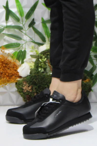 Fort Cheta Peru Siyah Rahat Kadın Erkek Sneakers Spor Ayakkabı - Resim 3