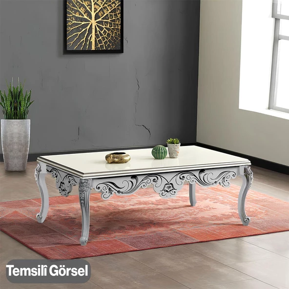 Nehir Plastik 4 Adet Sehpa Ayağı 40 cm Gümüş Renk Orta Ayak Zigon Sehpa Mobilya Masa Ayakları Gri - Resim 8