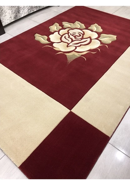 Burak Halı Vizyon Carving 9054 Kırmızı 200X300 Krem Kırmızı 6 M2 - 2