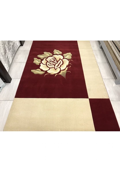Burak Halı Vizyon Carving 9054 Kırmızı 200X300 Krem Kırmızı 6 M2 - 3