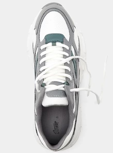 Pull & Bear Gri Beyaz Sneaker Ayakkabı - 38 - 4