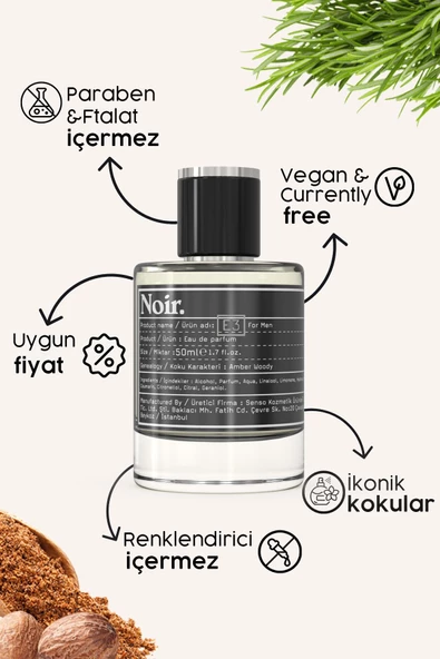 E3 Erkek EDP Parfüm 50 ML - 3