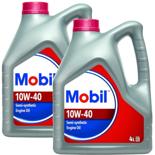 Mobil 10W-40 Yarı Sentetik Motor Yağı 2 x 4 L (Toplam 8 Litre) - ÜT: 2025