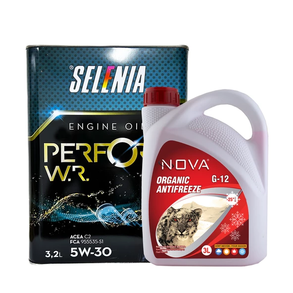 Selenia Perform Wr 5W-30 C2 Motor Yağı 3.2 L + Kırmızı Antifriz 3 L