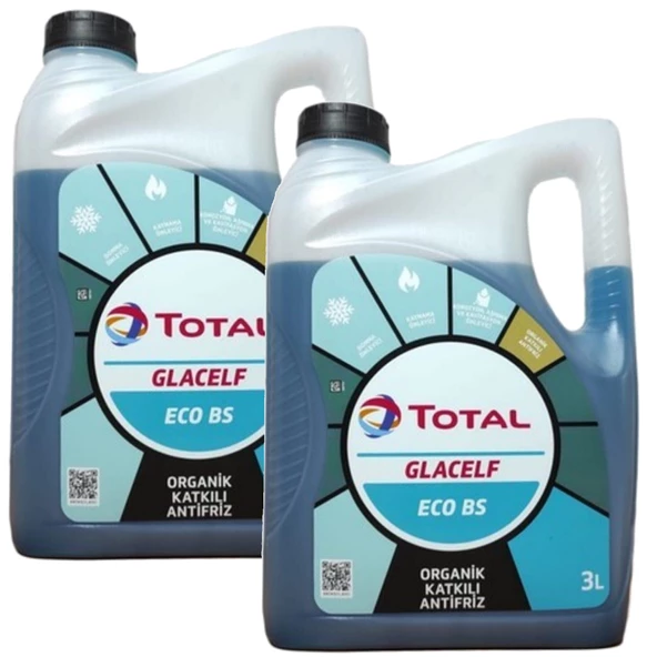 Total Glacelf Eco Bs KONSANTRE Antifriz Mavi 2 X 3 L (Toplam 6 Litre)