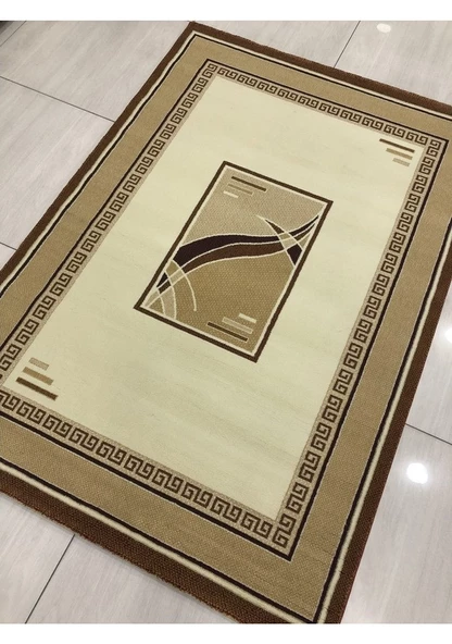 Burak Halı Vizyon 8042 Krem 125X180 Krem Ve Kiremit Rengi Halı