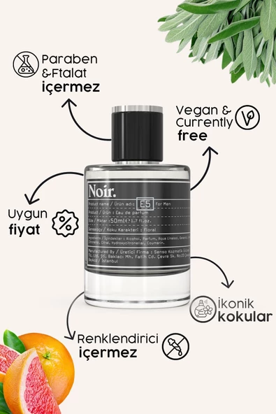 E5 Erkek EDP Parfüm 50 ML - 3