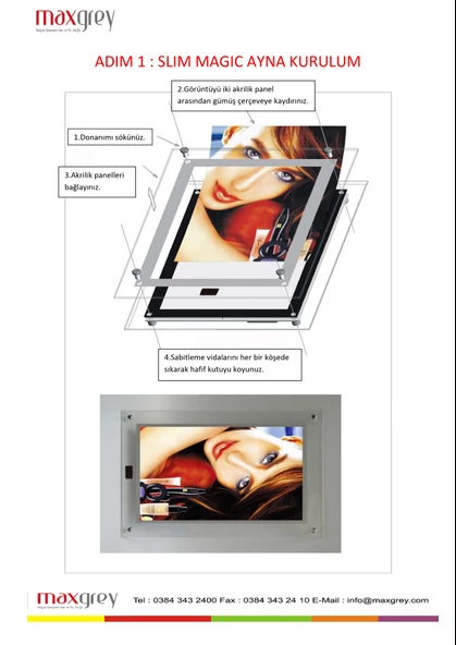 Aynalı Reklam Panosu - Slim - 6