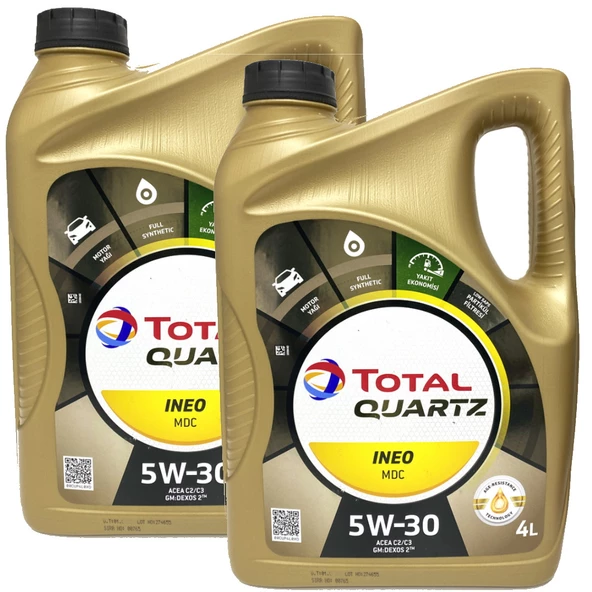 Total Quartz Ineo Mdc 5W-30 Dpf Sentetik Motor Yağı 2 X 4 L