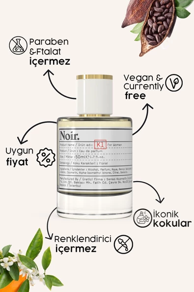 K1 Kadın EDP Parfüm 50 ML - 4