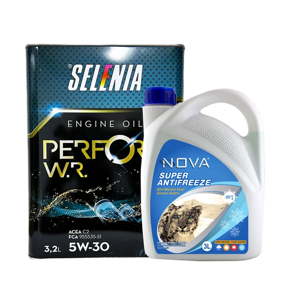 Selenia Perform Wr 5W-30 C2 Motor Yağı 3.2 L + Yeşil Antifriz 3 L