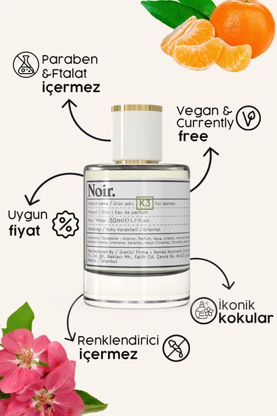 K3 Kadın EDP Parfüm 50 ML - 3