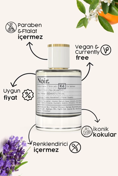K4 Kadın EDP Parfüm 50 ML - 3