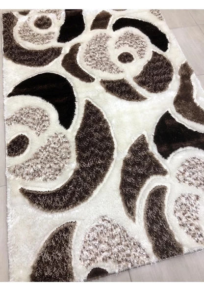 Burak Halı Fulya 1962 C 150X230 Kahve Beyaz 4 M2 Halı