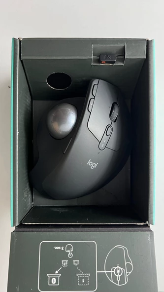 Logitech MX Ergo Kablosuz Konforlu Trackball Mouse - Siyah (Outlet) - 2