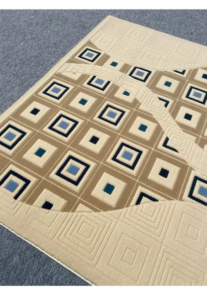 Burak Halı Vizyon 11168 Rm 150x230 Krem Turkuaz 4 M2 Halı - 3