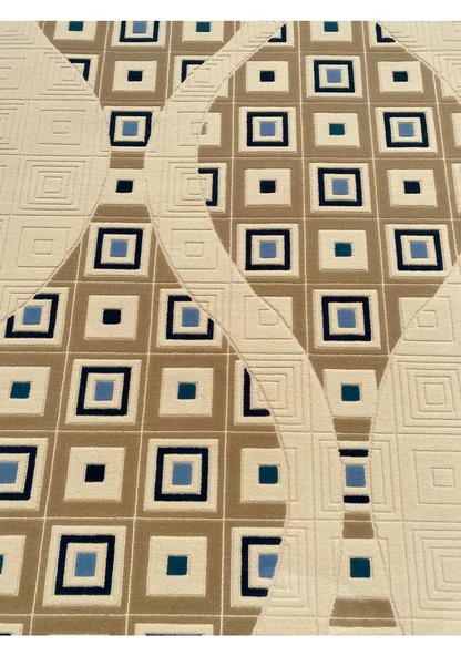 Burak Halı Vizyon 11168 Rm 150x230 Krem Turkuaz 4 M2 Halı - 2