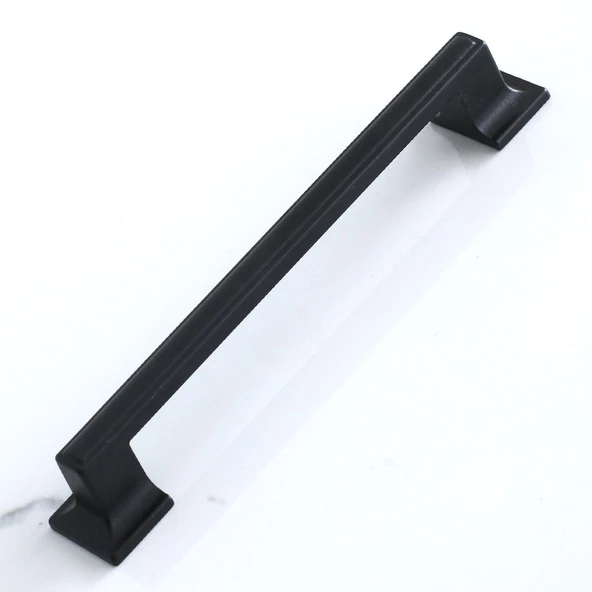 Metal Kulp Mutfak Mobilya Çekmece Dolabı Dolap Kulpları Kapak Kulbu Kulpu 12.8 cm 128 mm Siyah - Resim 2