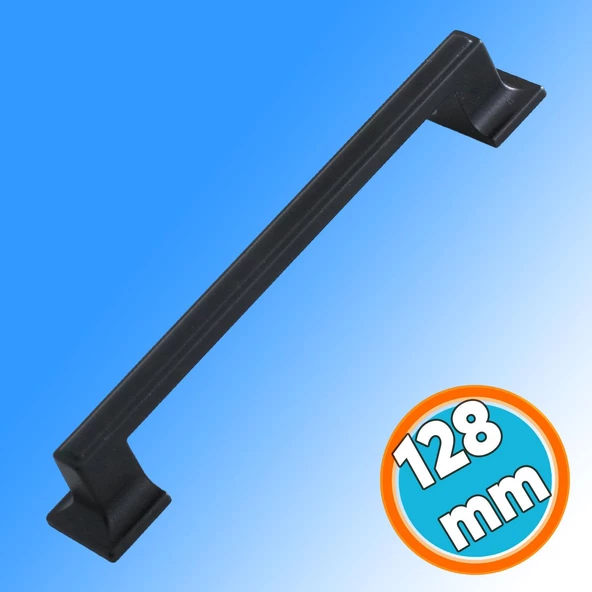 Metal Kulp Mutfak Mobilya Çekmece Dolabı Dolap Kulpları Kapak Kulbu Kulpu 12.8 cm 128 mm Siyah ürün görseli